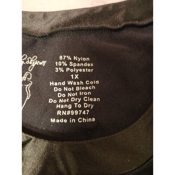 Heavenly Shapewear Black Tshirt 1x Shortsleeve 99747 Comfort Control Quality - Picture 10 of 16